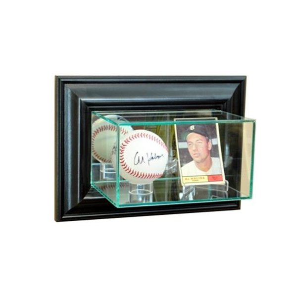 Perfect Cases Perfect Cases WMCRDSB-B Wall Mounted Card and Baseball Display Case; Black WMCRDSB-B